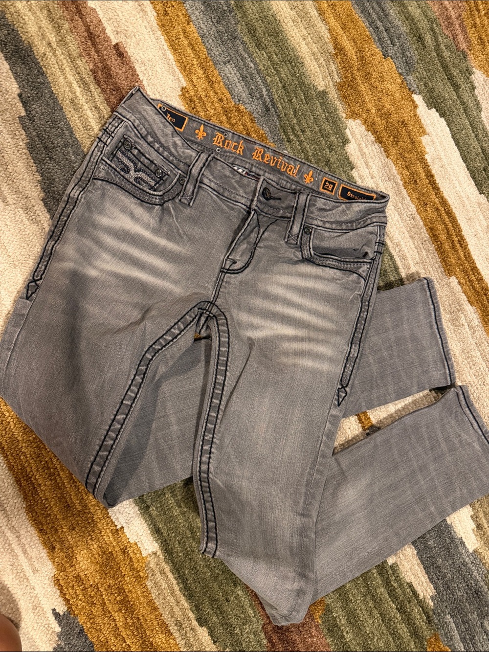 Rock Revival Women's Gray Wash Straight Leg Jeans